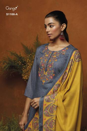Arshia 1166 By Ganga Pashmina Designer Winter Wear Salwar Kameez Collection
